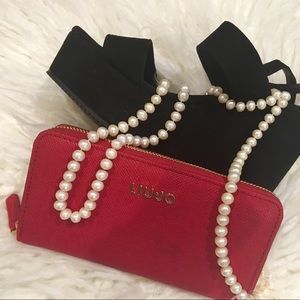 Red Liu Jo zip up wallet